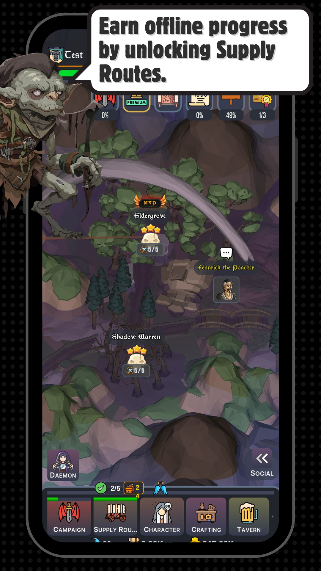 Tidle Supply Routes - Idle progression